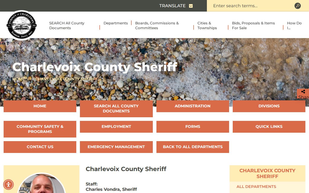 Charlevoix County Sheriff's Office official website