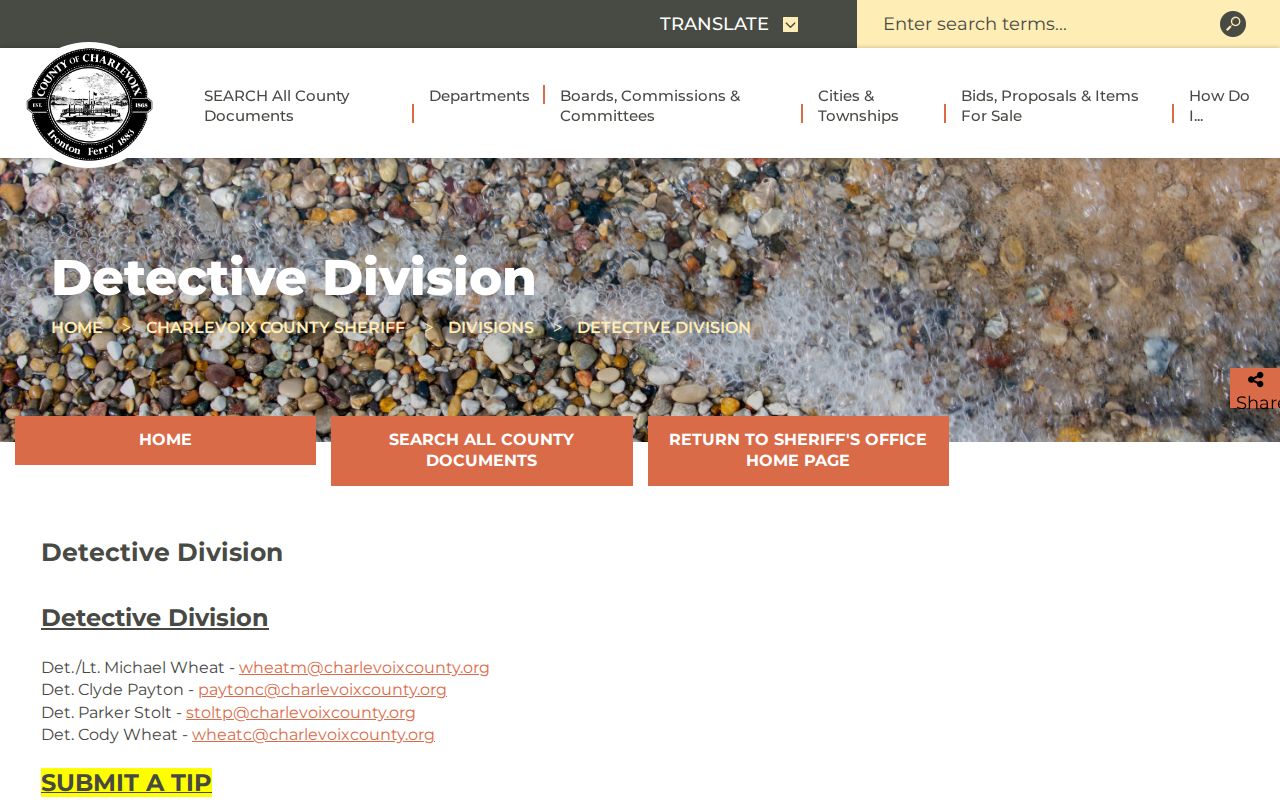 Charlevoix County Sheriff Detective Division tip form